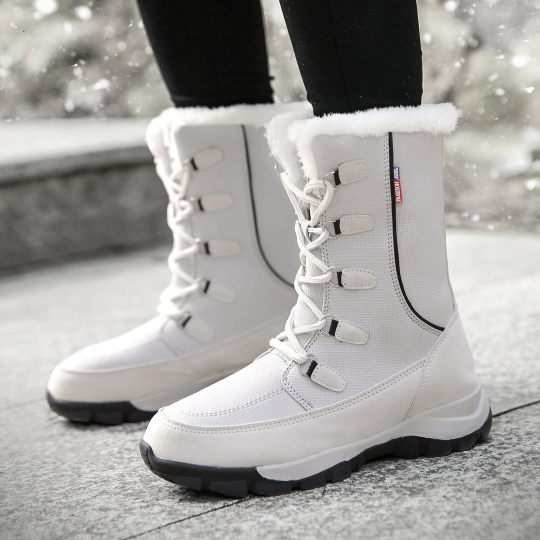 Damen isolierte Winterstiefel mit rutschfester Sohle und weichem Innenfutter R&B