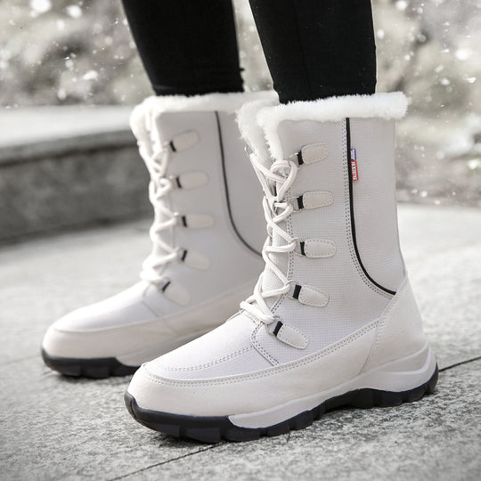 Damen isolierte Winterstiefel mit rutschfester Sohle und weichem Innenfutter R&B