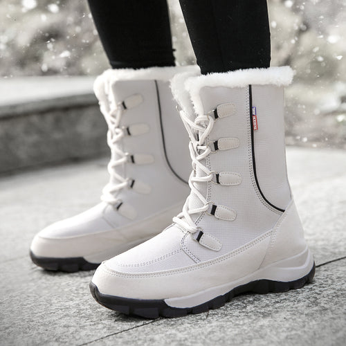 Damen isolierte Winterstiefel mit rutschfester Sohle und weichem Innenfutter R&B