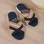 Damen Komfortable Clogs mit gekreuzten Riemen und stoßdämpfender Sohle R&B
