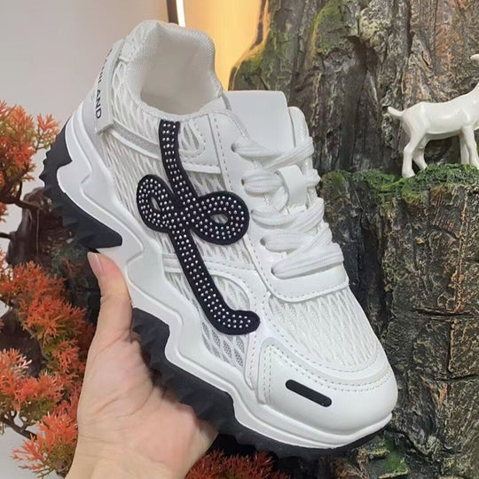 Damen modische Sneakers mit glitzernden Akzenten und atmungsaktivem Obermaterial R&B