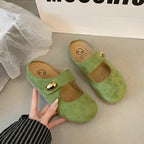 Damen Bequeme Clogs mit elegantem Riemen und modischer Verzierung R&B