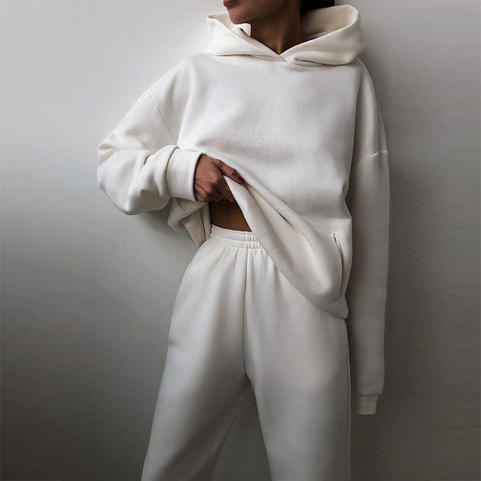 Damen modisches Oversize-Hoodie-Set mit lässigem Schnitt und elastischem Bund R&B