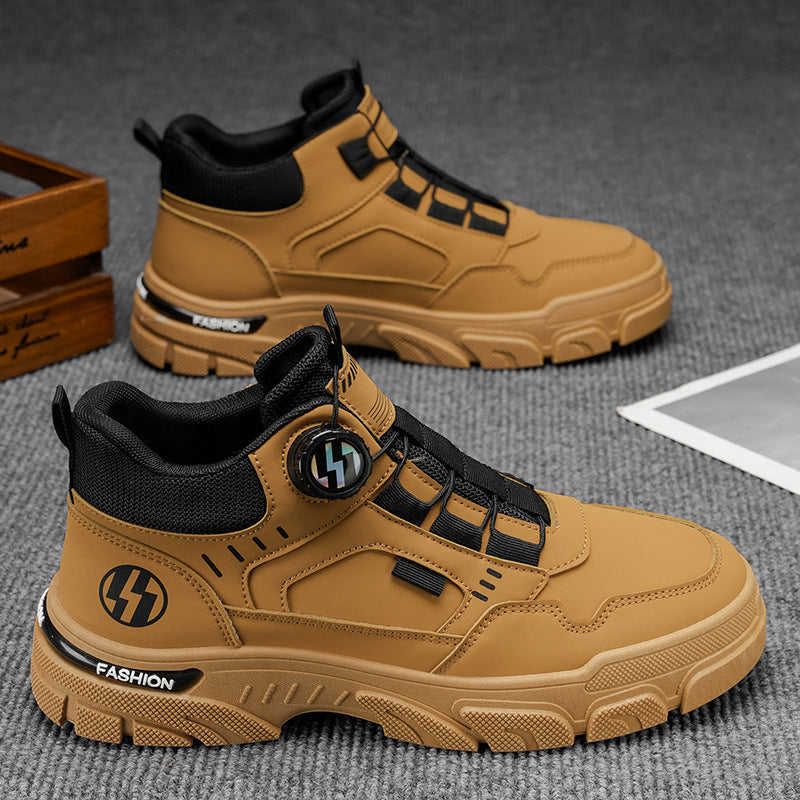 Damen Sportliche High-Top Sneakers mit elastischem Schnellverschluss und rutschfester Sohle