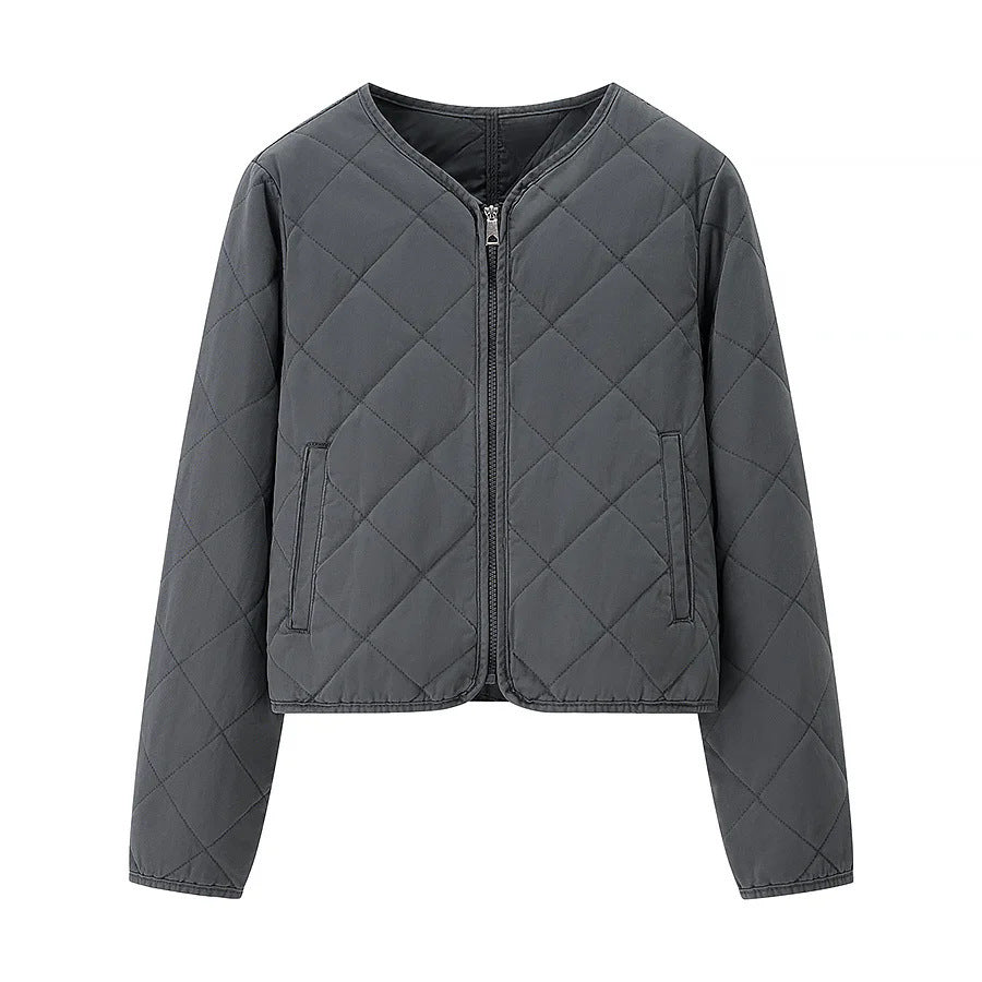 Damen gesteppte Übergangsjacke mit praktischen Taschen und elegantem Stehkragen R&B