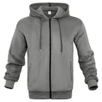 Herren sportliche Kapuzenjacke aus atmungsaktivem Material mit seitlichen Reißverschlusstaschen R&B