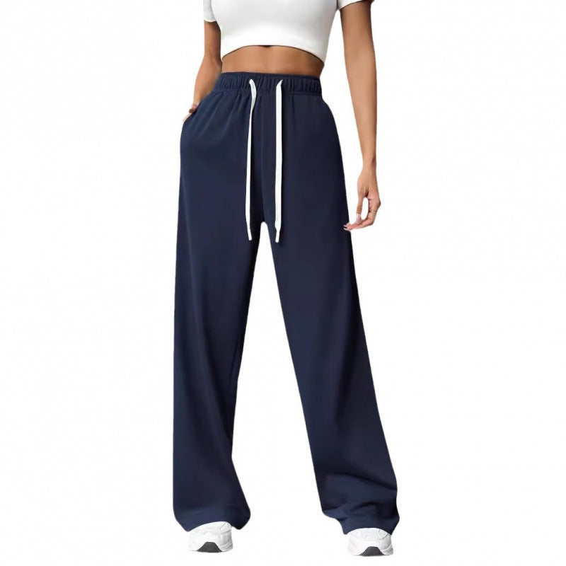 Damen Bequeme und lässige Freizeithose mit weitem Schnitt und elastischem Bund R&B