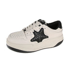Damen Sneakers mit exklusivem Sternen-Design und gepolsterter Sohle R&B