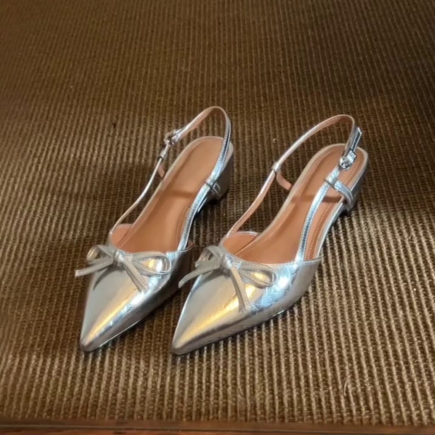 Damen elegante Slingback-Pumps mit dekorativem Schleifenakzent R&B