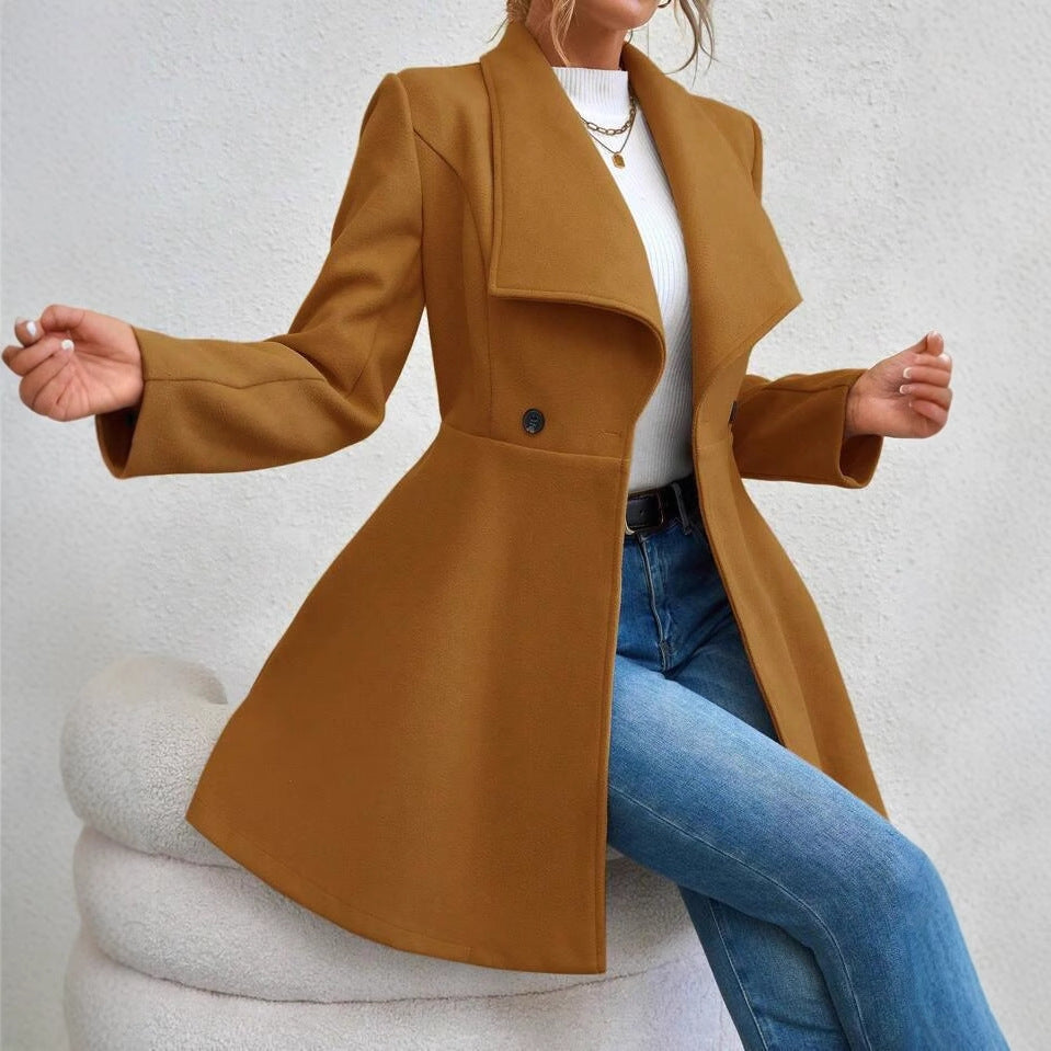 Damen Trendige Finelapel-Manteljacke R&B