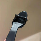 Damen elegante Slides mit Strassapplikationen R&B
