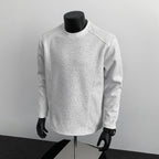 Herren nan taillierter Rundhals-Sweater aus dichtem Sweatstoff mit flachen Ziernähten und Raglanärmeln R&B