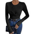 Damen Langärmliger Body mit innovativem Knotendesign R&B