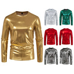 Damen Glänzendes Langarmshirt aus hochwertigem Material
