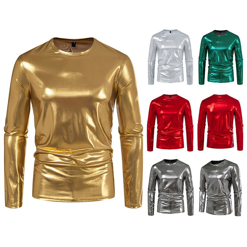 Damen Glänzendes Langarmshirt aus hochwertigem Material