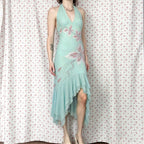 Damen Elegantes Maxikleid mit floralem Design und asymmetrischem Saum R&B