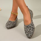Damen Ballerinas mit elegantem Leopardenmuster und weichem Fußbett R&B