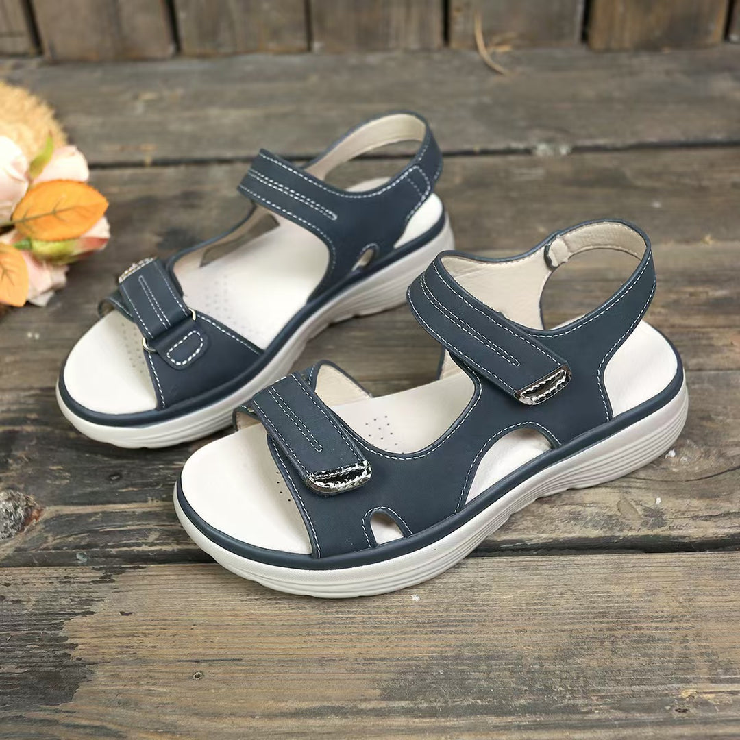 Damen Komfortable Riemensandalen mit verstellbarem Klettverschluss und ergonomischer Sohle R&B