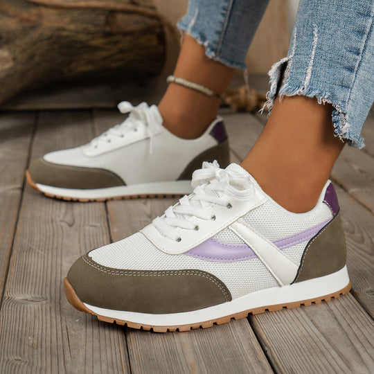 Damen Sportliche Sneakers mit atmungsaktivem Obermaterial und robustem Profil R&B