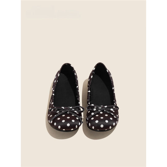 Damen Ballerinas mit punktiertem Design und zierlicher Schleifenapplikation R&B