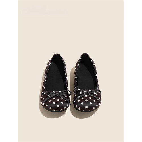 Damen Ballerinas mit punktiertem Design und zierlicher Schleifenapplikation R&B