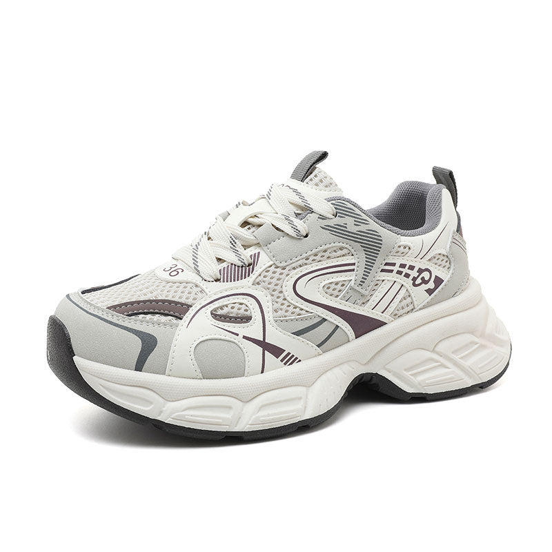 Damen sportliche Lauf Sneakers mit atmungsaktiver Mesh-Oberfläche und dämpfender Sohle R&B
