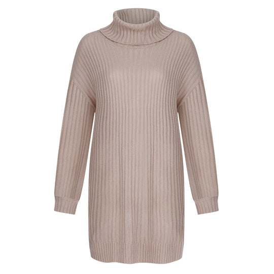 Damen Grobstrick Rollkragenpullover im lässigen Schnitt R&B