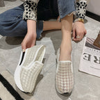 Damen Mode-Sneaker mit innovativem Slip-On Design und hochgezogenem Absatz R&B