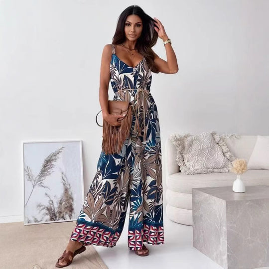 Damen Bohemian Weitbeiniger Bodysuit R&B