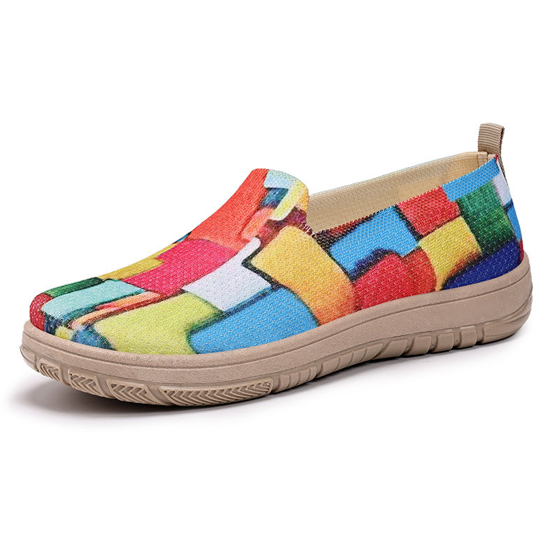 Damen Modische Slip-On Schuhe mit buntem Design R&B