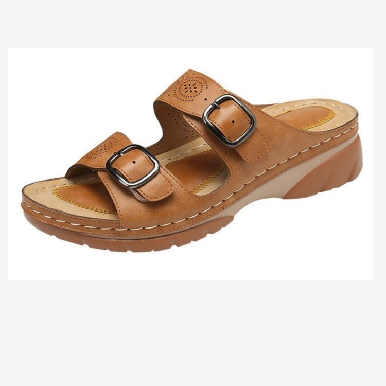 Damen Fußbett-Sandalen mit verstellbaren Riemen und anatomischer Dämpfung R&B