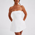 Damen schulterfreies Cocktailkleid mit elegantem Schnitt R&B