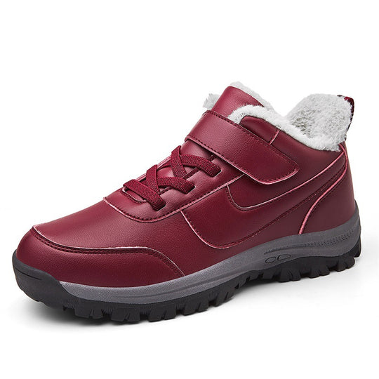 Damen Warmgefütterte Winterstiefel mit rutschfester Sohle und verstellbarem Klettverschluss R&B