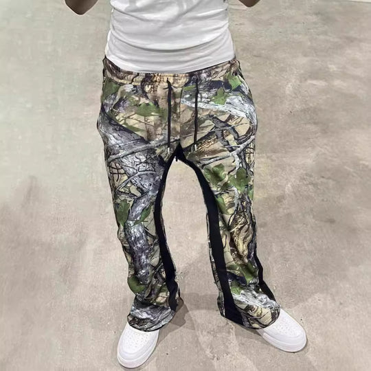 Herren Freizeithose mit innovativem Camouflage-Muster und elastischem Bund R&B