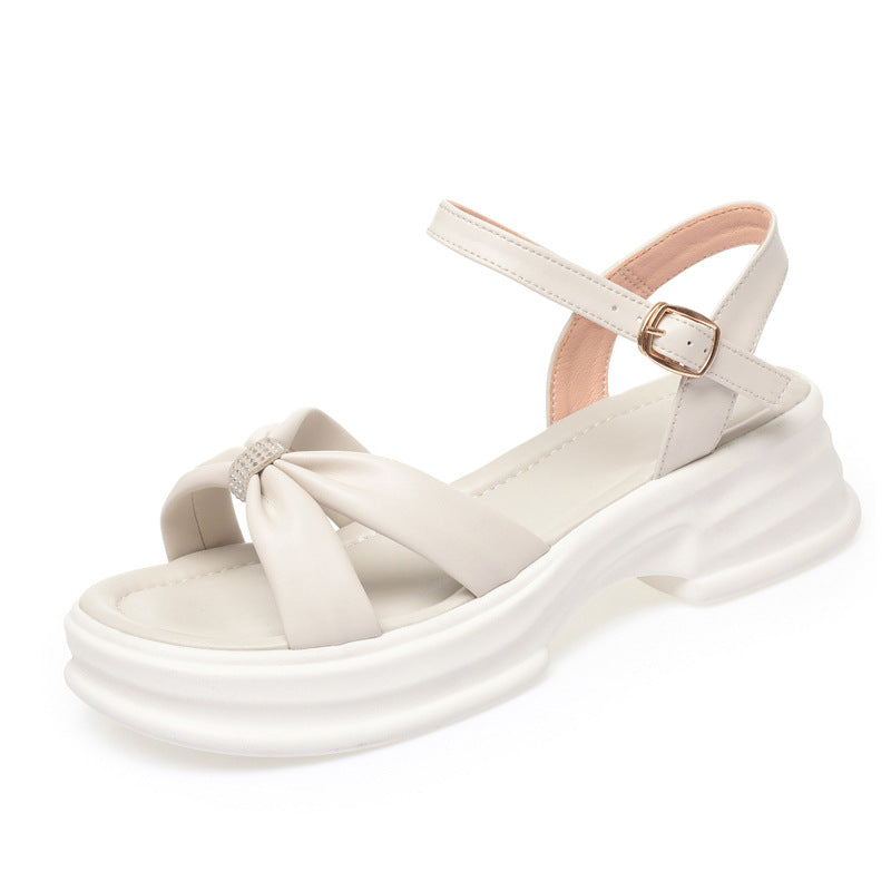 Damen Sandalen mit verstellbarem Fesselriemen und trendigem Blockabsatz R&B