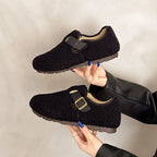 Damen Hausschuhe mit verstellbarem Riemen und weichem Innenfutter