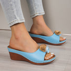 Damen Elegante und komfortable Sandaletten mit floralem Design R&B