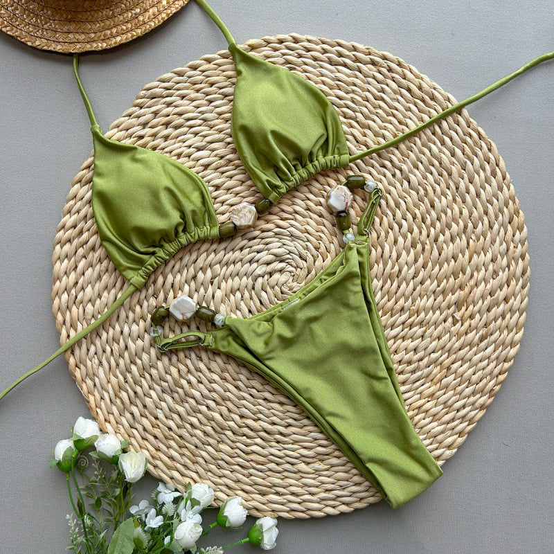 Damen Triangel-Bikini mit eleganten Verzierungen R&B