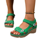 Damen Wedge-Sandalen mit verstellbaren Riemen und atmungsaktivem Obermaterial R&B