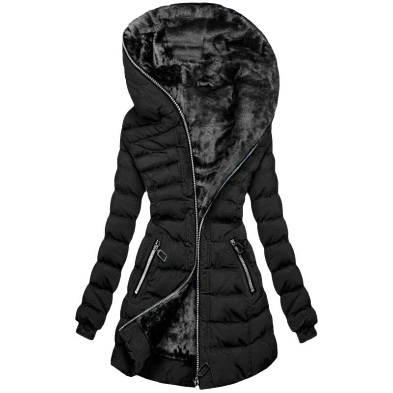 Damen Kapuzenjacke mit warmem Innenfutter R&B