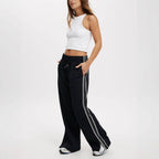 Damen Bequeme Freizeithose mit modischen Streifen