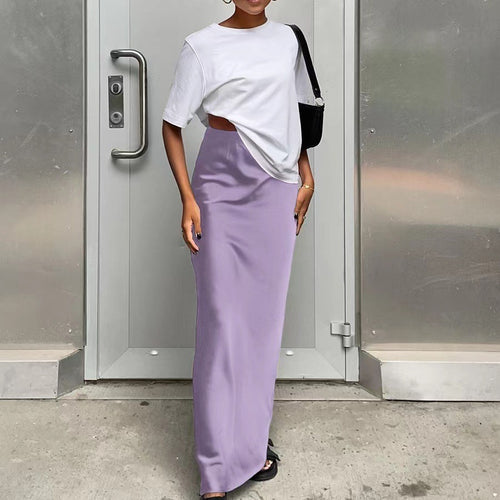 Damen elegantes Maxikleid mit asymmetrischem Schnitt und dekorativem Überwurf R&B