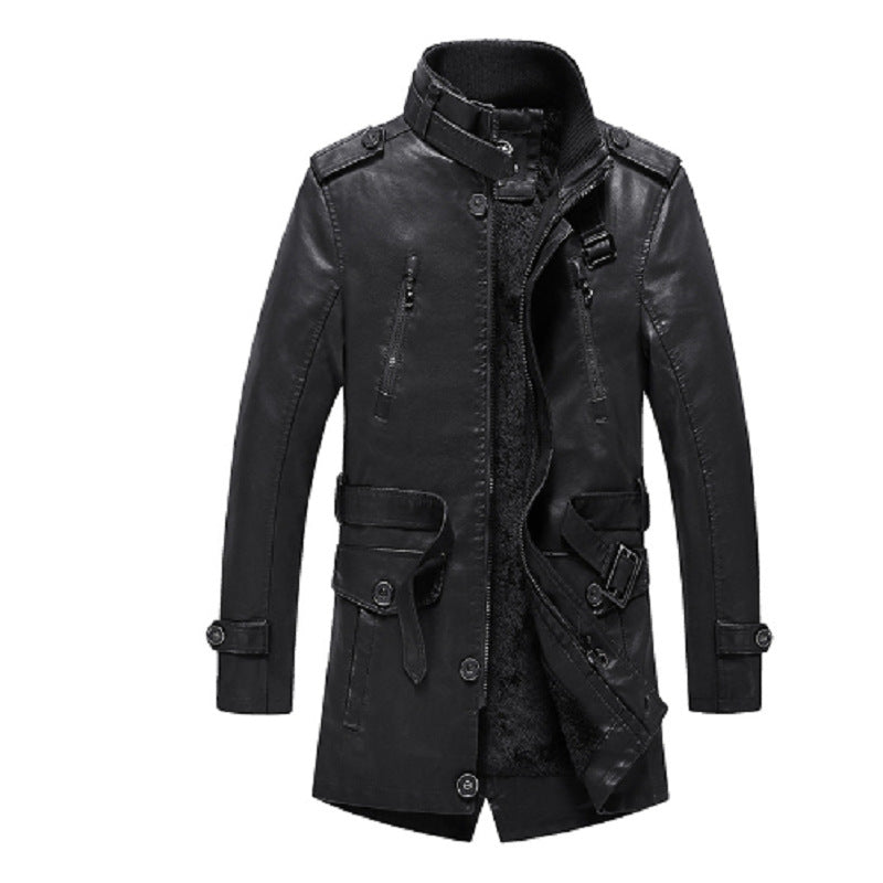Herren Klassische Biker Lederjacke