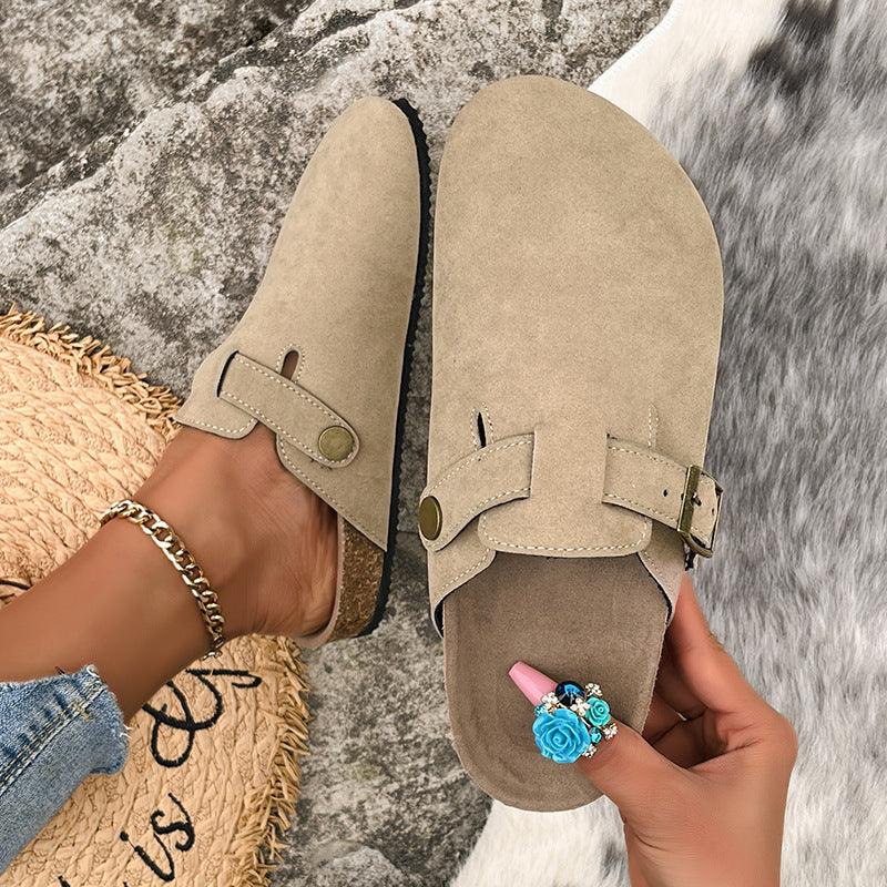 Damen Komfortable Clogs mit Schickem Riemen R&B