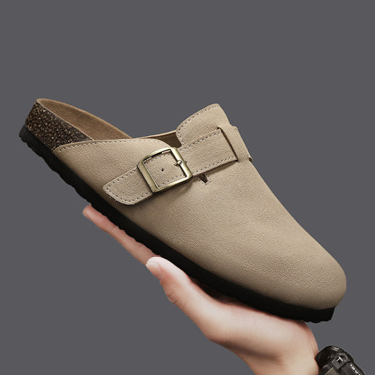 Damen elegante Clogs mit verstellbarem Riemen und rutschfester Sohle R&B