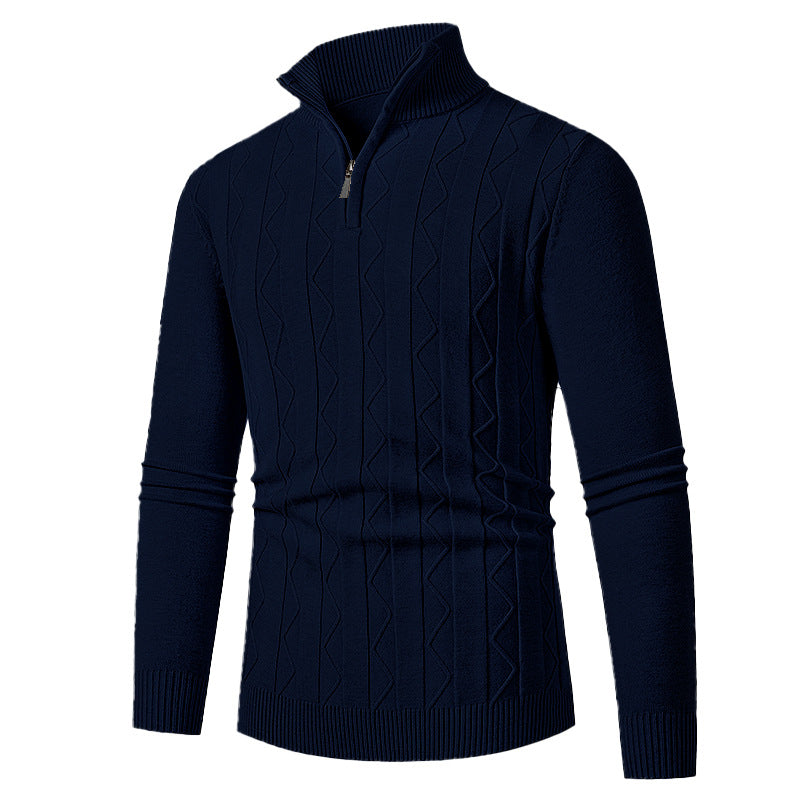 Herren eleganter Rollkragenpullover mit Strukturdesign R&B