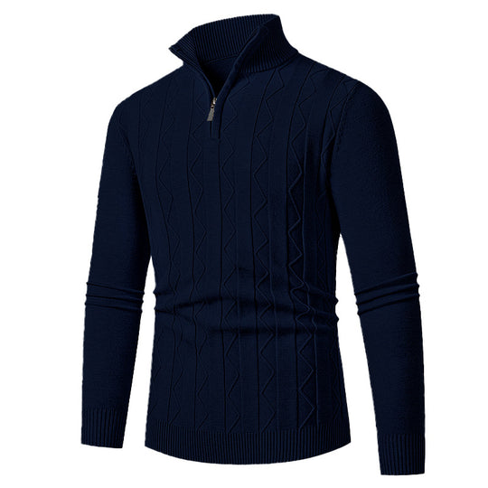Herren eleganter Rollkragenpullover mit Strukturdesign R&B