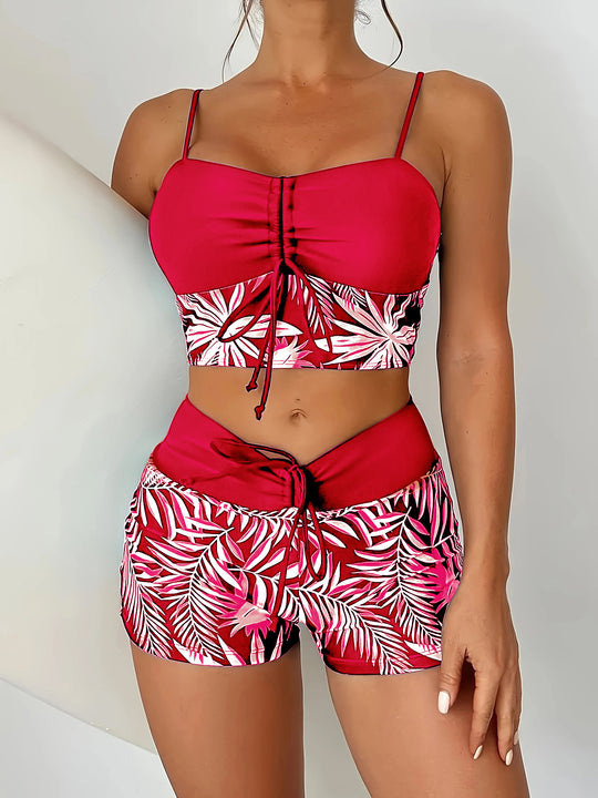 Damen Sportliches Bikini-Top mit Shorts R&B