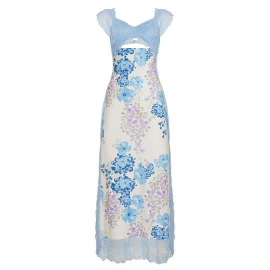 Damen elegantes Nachthemd mit floralen Einsätzen und zarten Spitzenakzenten R&B