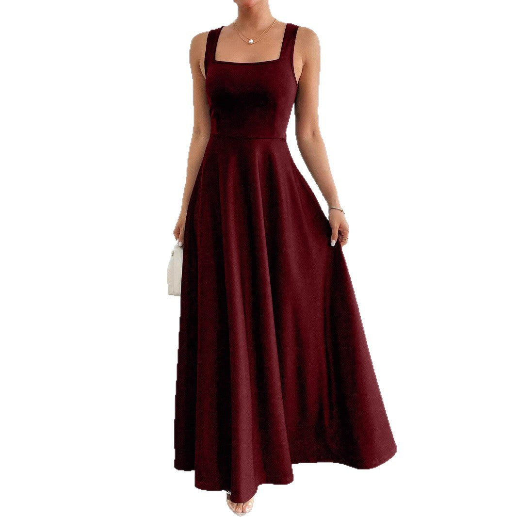Elegantes Damen Maxikleid mit weichem Schnitt & quadratischem Ausschnitt | R&B